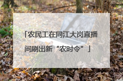 农民工在同江大岗直播间刷出新“农时令”