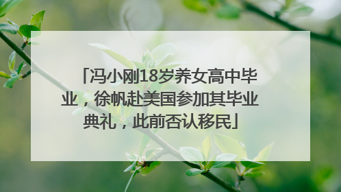 冯小刚18岁养女高中毕业，徐帆赴美国参加其毕业典礼，此前否认移民