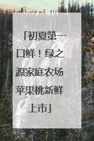 初夏第一口鲜！绿之源家庭农场苹果桃新鲜上市