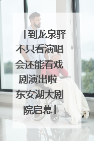 到龙泉驿不只看演唱会还能看戏剧演出啦 东安湖大剧院启幕