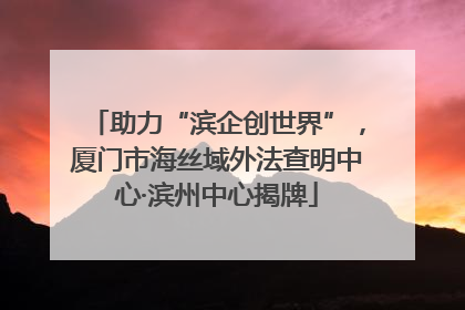 助力“滨企创世界”，厦门市海丝域外法查明中心·滨州中心揭牌