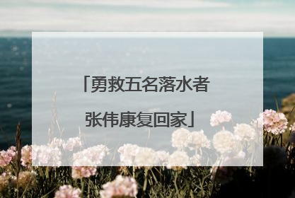 勇救五名落水者 张伟康复回家