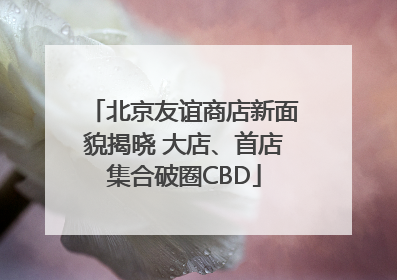 北京友谊商店新面貌揭晓 大店、首店集合破圈CBD