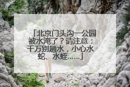 北京门头沟一公园被水淹了？请注意：千万别趟水，小心水蛇、水蛭……