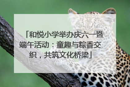 和悦小学举办庆六一暨端午活动：童趣与粽香交织，共筑文化桥梁