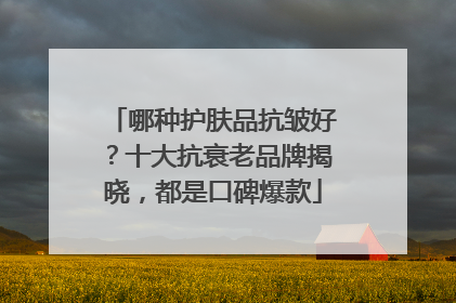 哪种护肤品抗皱好？十大抗衰老品牌揭晓，都是口碑爆款