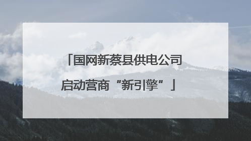 国网新蔡县供电公司启动营商“新引擎”