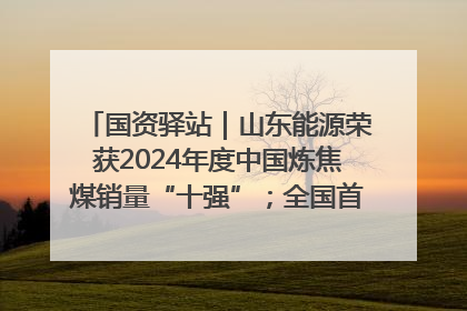 国资驿站｜山东能源荣获2024年度中国炼焦煤销量“十强”；全国首例铁路盖上智慧物流园钢结构主体完工