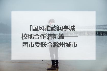 国风雅韵润亭城 校地合作谱新篇——团市委联合滁州城市职业学院助力传统文化“破圈”绽放
