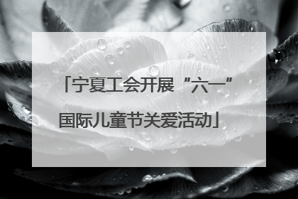 宁夏工会开展“六一”国际儿童节关爱活动
