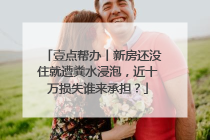壹点帮办丨新房还没住就遭粪水浸泡，近十万损失谁来承担？