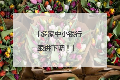 多家中小银行跟进下调！