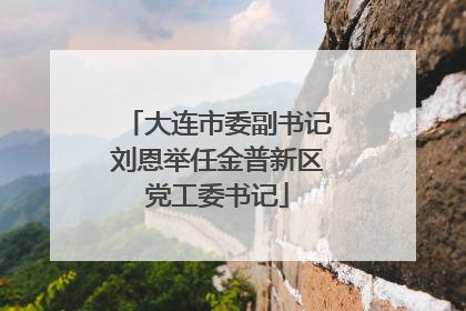 大连市委副书记刘恩举任金普新区党工委书记