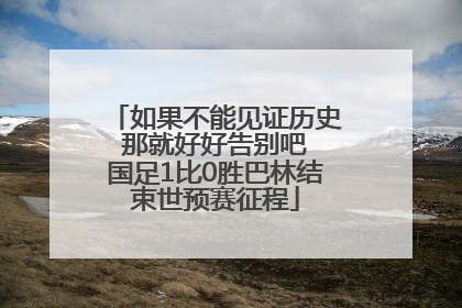 如果不能见证历史 那就好好告别吧 国足1比0胜巴林结束世预赛征程