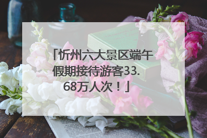 忻州六大景区端午假期接待游客33.68万人次！