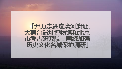 尹力走进琉璃河遗址、大葆台遗址博物馆和北京市考古研究院，围绕加强历史文化名城保护调研