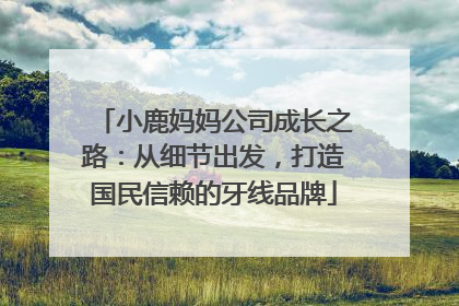 小鹿妈妈公司成长之路：从细节出发，打造国民信赖的牙线品牌