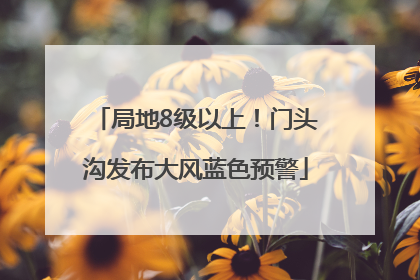局地8级以上！门头沟发布大风蓝色预警