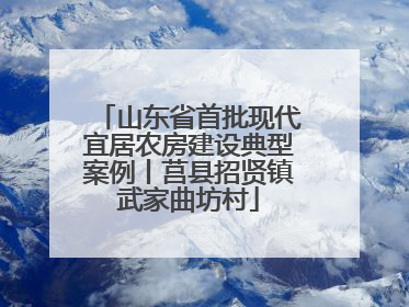 山东省首批现代宜居农房建设典型案例丨莒县招贤镇武家曲坊村