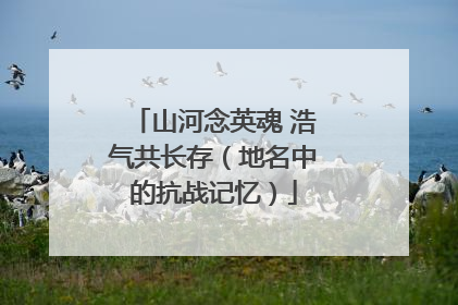 山河念英魂 浩气共长存（地名中的抗战记忆）