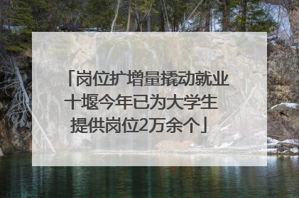 岗位扩增量撬动就业 十堰今年已为大学生提供岗位2万余个