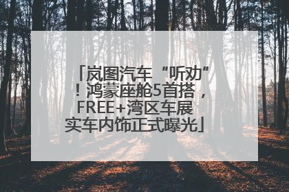 岚图汽车“听劝”！鸿蒙座舱5首搭，FREE+湾区车展实车内饰正式曝光