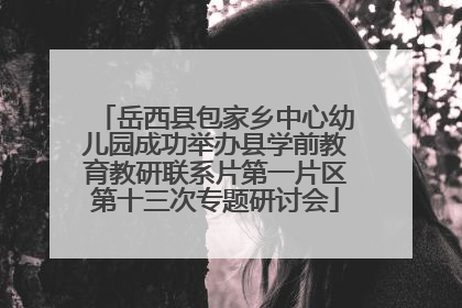 岳西县包家乡中心幼儿园成功举办县学前教育教研联系片第一片区第十三次专题研讨会