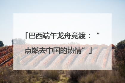 巴西端午龙舟竞渡：“点燃去中国的热情”