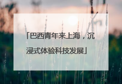 巴西青年来上海，沉浸式体验科技发展