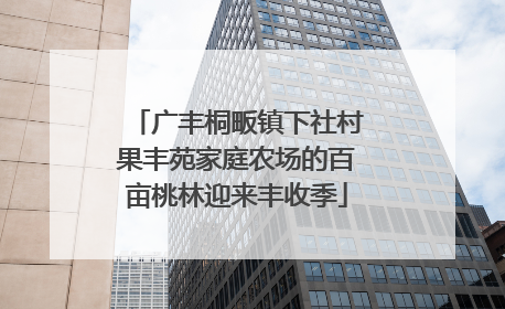 广丰桐畈镇下社村果丰苑家庭农场的百亩桃林迎来丰收季