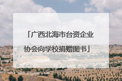 广西北海市台资企业协会向学校捐赠图书