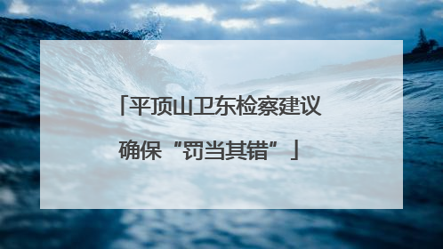 平顶山卫东检察建议确保“罚当其错”