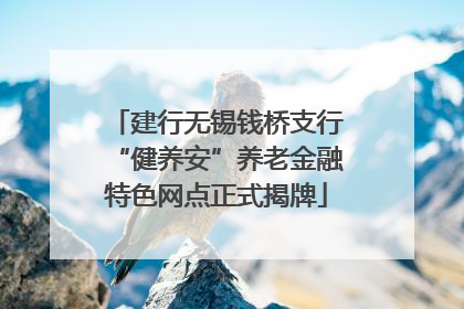 建行无锡钱桥支行“健养安”养老金融特色网点正式揭牌