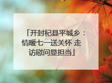 开封杞县平城乡：情暖七一送关怀 走访慰问显担当