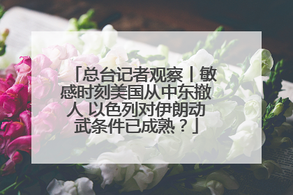 总台记者观察丨敏感时刻美国从中东撤人 以色列对伊朗动武条件已成熟？