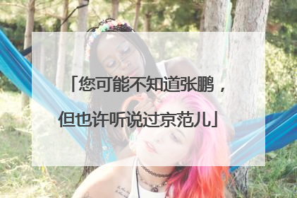 您可能不知道张鹏，但也许听说过京范儿