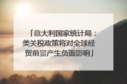 意大利国家统计局：美关税政策将对全球经贸前景产生负面影响