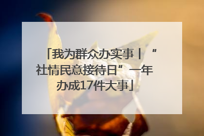我为群众办实事丨“社情民意接待日”一年办成17件大事