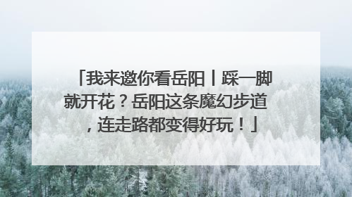 我来邀你看岳阳丨踩一脚就开花？岳阳这条魔幻步道，连走路都变得好玩！