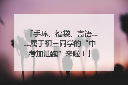 手环、福袋、寄语……属于初三同学的“中考加油跑”来啦！
