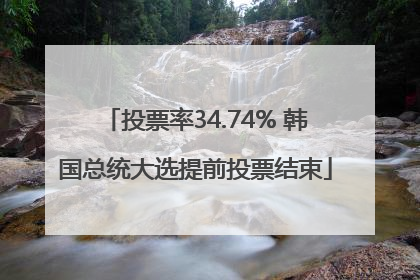 投票率34.74% 韩国总统大选提前投票结束