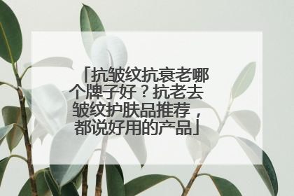 抗皱纹抗衰老哪个牌子好？抗老去皱纹护肤品推荐，都说好用的产品