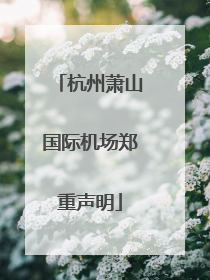 杭州萧山国际机场郑重声明