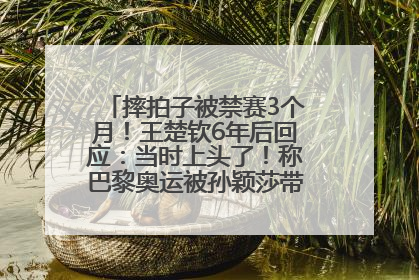 摔拍子被禁赛3个月！王楚钦6年后回应：当时上头了！称巴黎奥运被孙颖莎带着打，搭档8年“一个眼神就能懂”