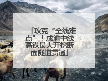 攻克“全线难点”！成渝中线高铁最大开挖断面隧道贯通