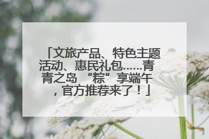 文旅产品、特色主题活动、惠民礼包……青青之岛 “粽”享端午，官方推荐来了！