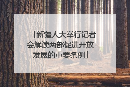 新疆人大举行记者会解读两部促进开放发展的重要条例