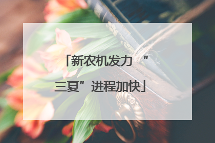 新农机发力 “三夏”进程加快