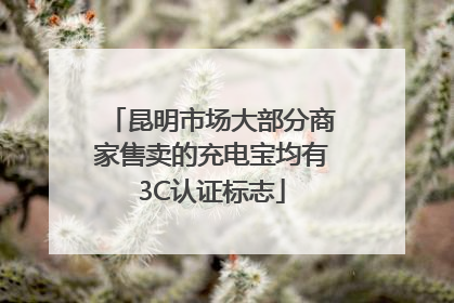 昆明市场大部分商家售卖的充电宝均有3C认证标志
