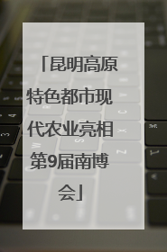 昆明高原特色都市现代农业亮相第9届南博会